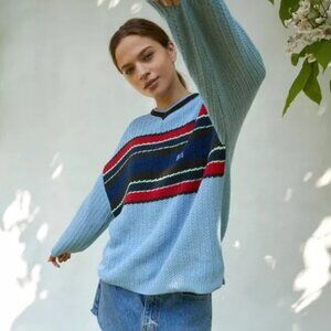 BDG Carter Recycled Pullover Light Blue Sweater